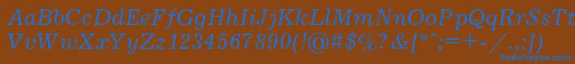 JournalItalic Font – Blue Fonts on Brown Background