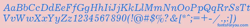 JournalItalic Font – Blue Fonts on Pink Background