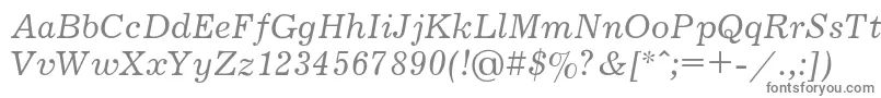 JournalItalic Font – Gray Fonts on White Background