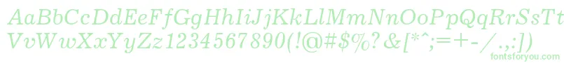 JournalItalic Font – Green Fonts on White Background
