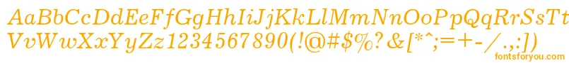 JournalItalic Font – Orange Fonts on White Background