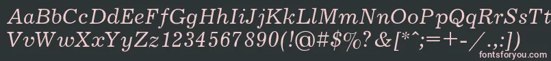 JournalItalic Font – Pink Fonts on Black Background