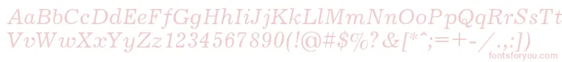 JournalItalic Font – Pink Fonts on White Background
