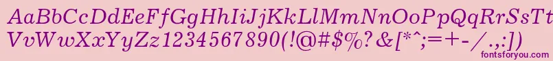 JournalItalic Font – Purple Fonts on Pink Background