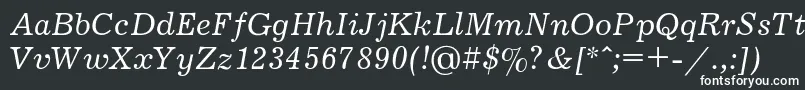 JournalItalic Font – White Fonts on Black Background