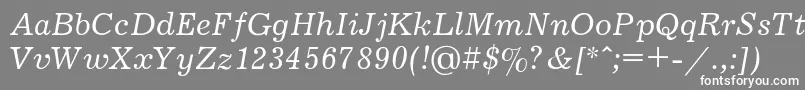 JournalItalic Font – White Fonts on Gray Background