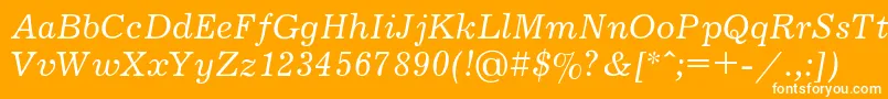 JournalItalic Font – White Fonts on Orange Background