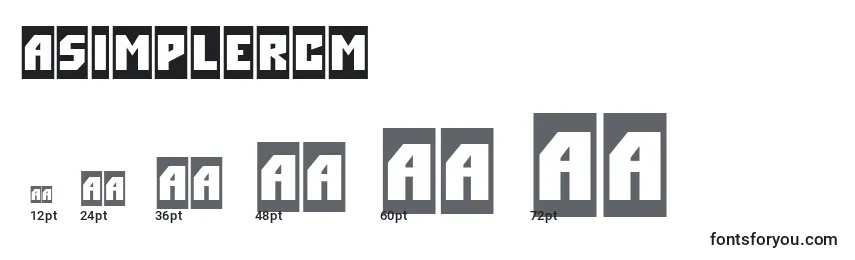 sizes of asimplercm font, asimplercm sizes