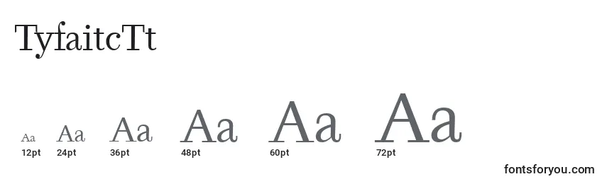 sizes of tyfaitctt font, tyfaitctt sizes