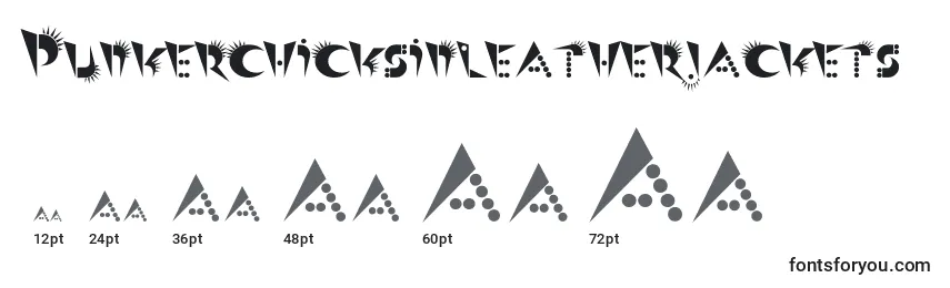 sizes of punkerchicksinleatherjackets font, punkerchicksinleatherjackets sizes