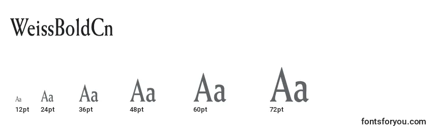 sizes of weissboldcn font, weissboldcn sizes