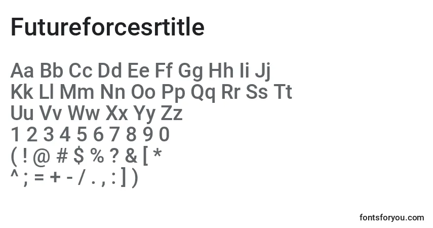 characters of futureforcesrtitle font, letter of futureforcesrtitle font, alphabet of  futureforcesrtitle font