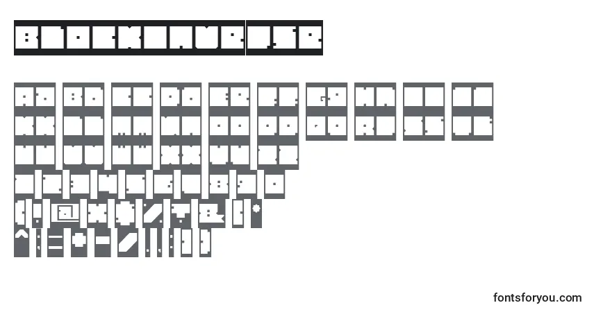 characters of blockinverse font, letter of blockinverse font, alphabet of  blockinverse font