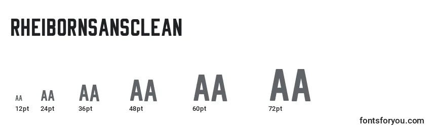 sizes of rheibornsansclean font, rheibornsansclean sizes