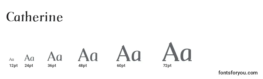 sizes of catherine font, catherine sizes