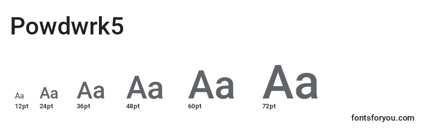 sizes of powdwrk5 font, powdwrk5 sizes