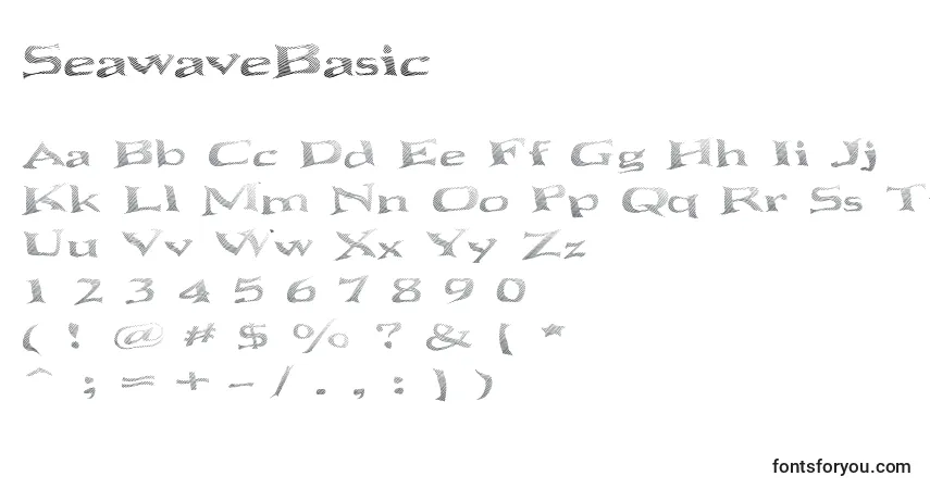 characters of seawavebasic font, letter of seawavebasic font, alphabet of  seawavebasic font