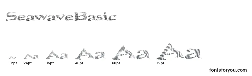 sizes of seawavebasic font, seawavebasic sizes