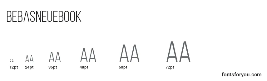 sizes of bebasneuebook font, bebasneuebook sizes