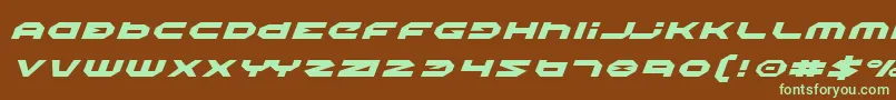 HaloExpandedItalic Font – Green Fonts on Brown Background