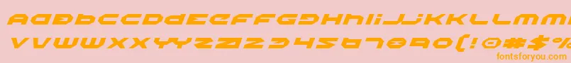 HaloExpandedItalic Font – Orange Fonts on Pink Background