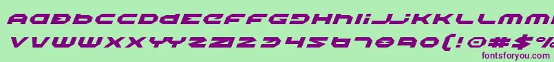 HaloExpandedItalic Font – Purple Fonts on Green Background