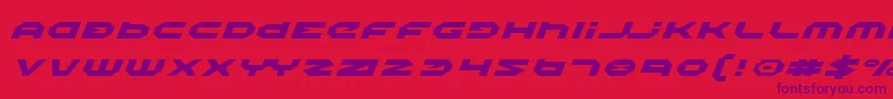 HaloExpandedItalic Font – Purple Fonts on Red Background