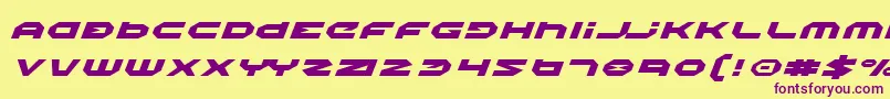 HaloExpandedItalic Font – Purple Fonts on Yellow Background