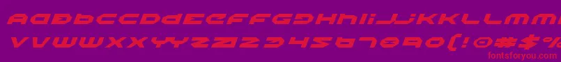 HaloExpandedItalic Font – Red Fonts on Purple Background