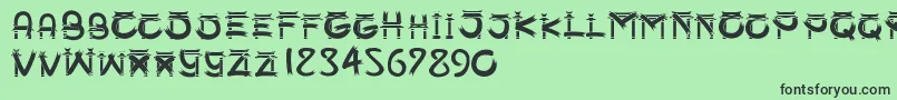 フォントSmgSampookong – 緑の背景に黒い文字