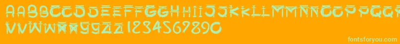 SmgSampookong Font – Green Fonts on Orange Background