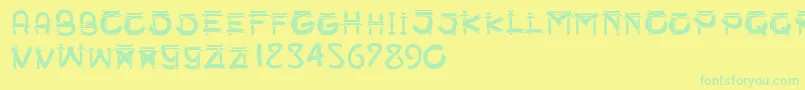 SmgSampookong Font – Green Fonts on Yellow Background
