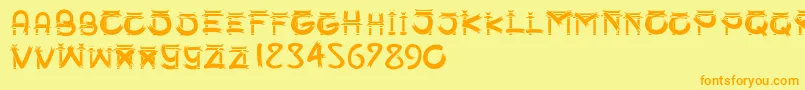 SmgSampookong Font – Orange Fonts on Yellow Background