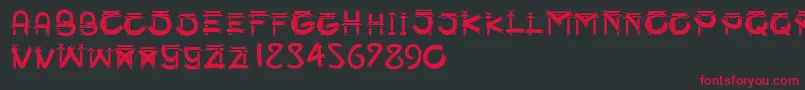 フォントSmgSampookong – 黒い背景に赤い文字