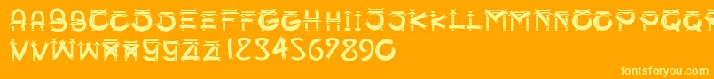 Шрифт SmgSampookong – жёлтые шрифты на оранжевом фоне