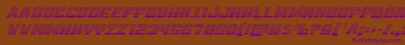 Virginhybridscan Font – Purple Fonts on Brown Background