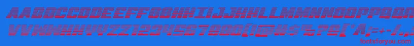 Virginhybridscan Font – Red Fonts on Blue Background