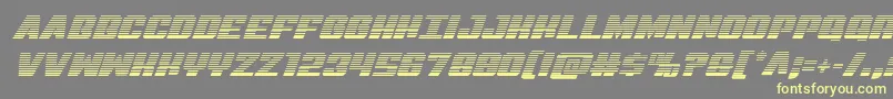 Virginhybridscan-fontti – keltaiset fontit harmaalla taustalla