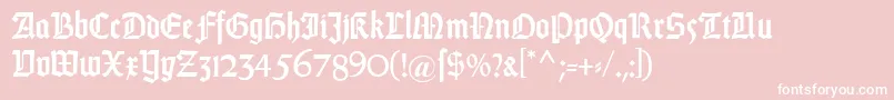 DsweissGotischalt Font – White Fonts on Pink Background