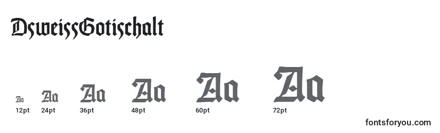 DsweissGotischalt font sizes