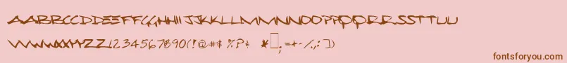 Wesmo Font – Brown Fonts on Pink Background