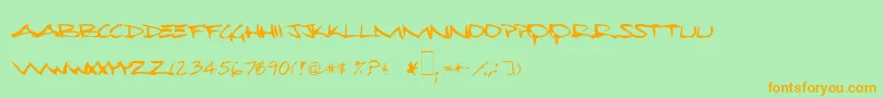 Wesmo Font – Orange Fonts on Green Background