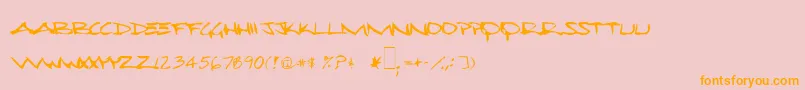 Wesmo Font – Orange Fonts on Pink Background