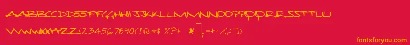 Wesmo Font – Orange Fonts on Red Background