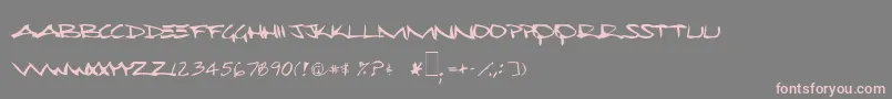 Wesmo Font – Pink Fonts on Gray Background