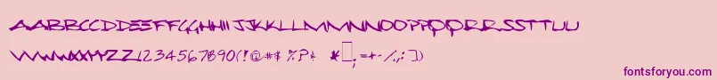 Wesmo-Schriftart – Violette Schriften auf rosa Hintergrund