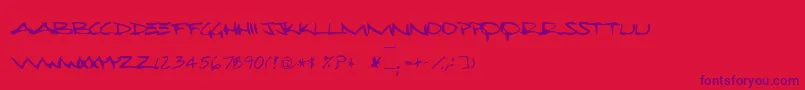 Wesmo Font – Purple Fonts on Red Background