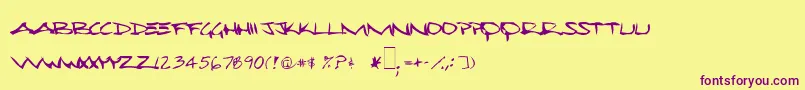 Wesmo Font – Purple Fonts on Yellow Background