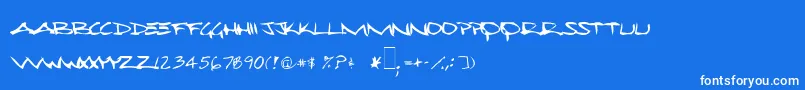 Wesmo Font – White Fonts on Blue Background