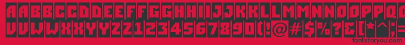 ASimplercm Font – Black Fonts on Red Background